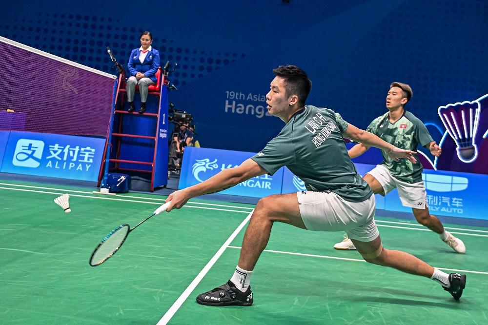 香港羽毛球男雙組合羅卓謙及楊盛才。(港協暨奧委會圖片)