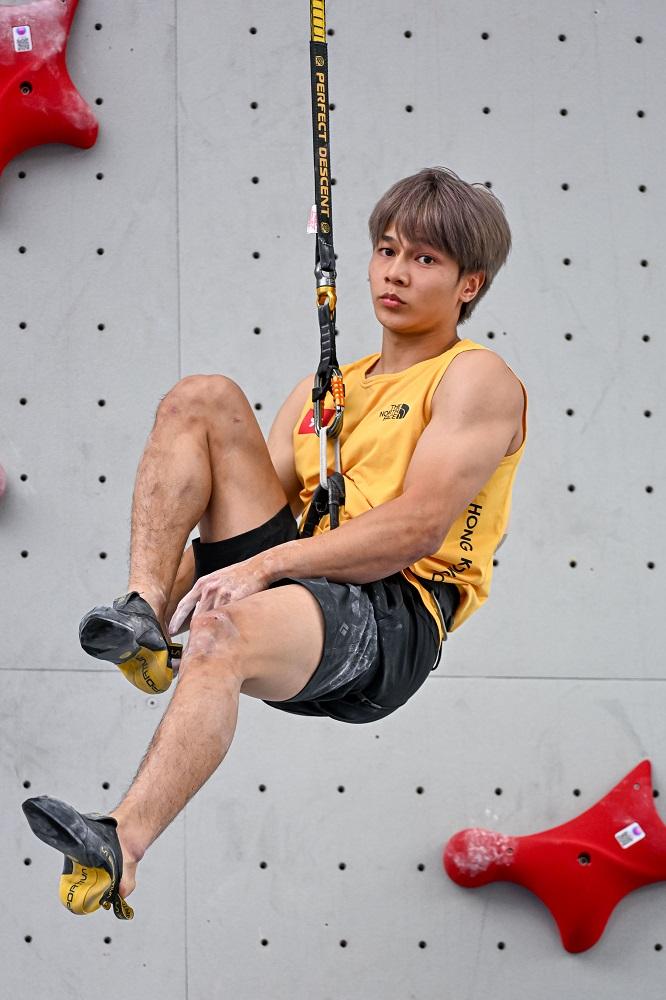 香港攀石代表黃卓楠。(港協暨奧委會圖片)