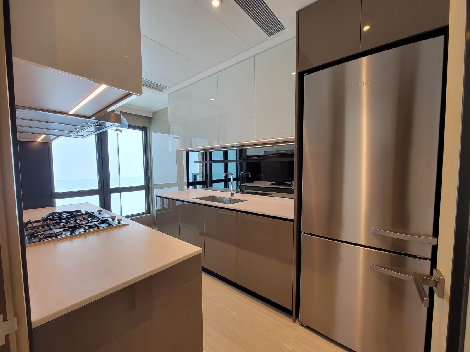 凱和山|第2座15樓E室為藍本搭建的無改動示範單位。(鍾式明攝)