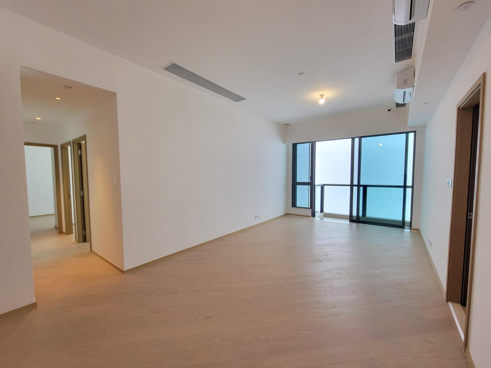 凱和山|第2座15樓E室為藍本搭建的無改動示範單位。(鍾式明攝)