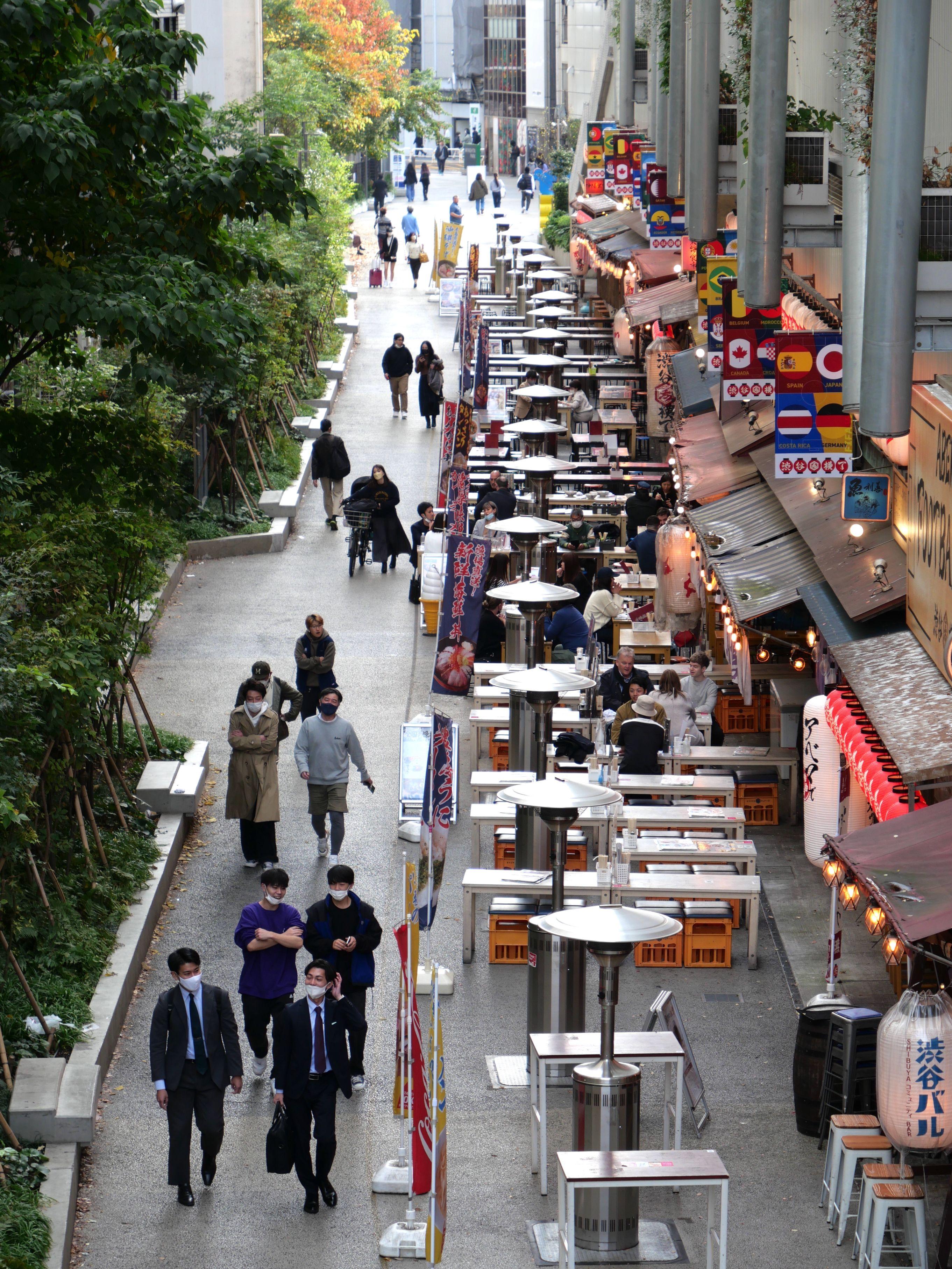 「渋谷横丁」全長100公尺,集合19家日本各縣名物食店。