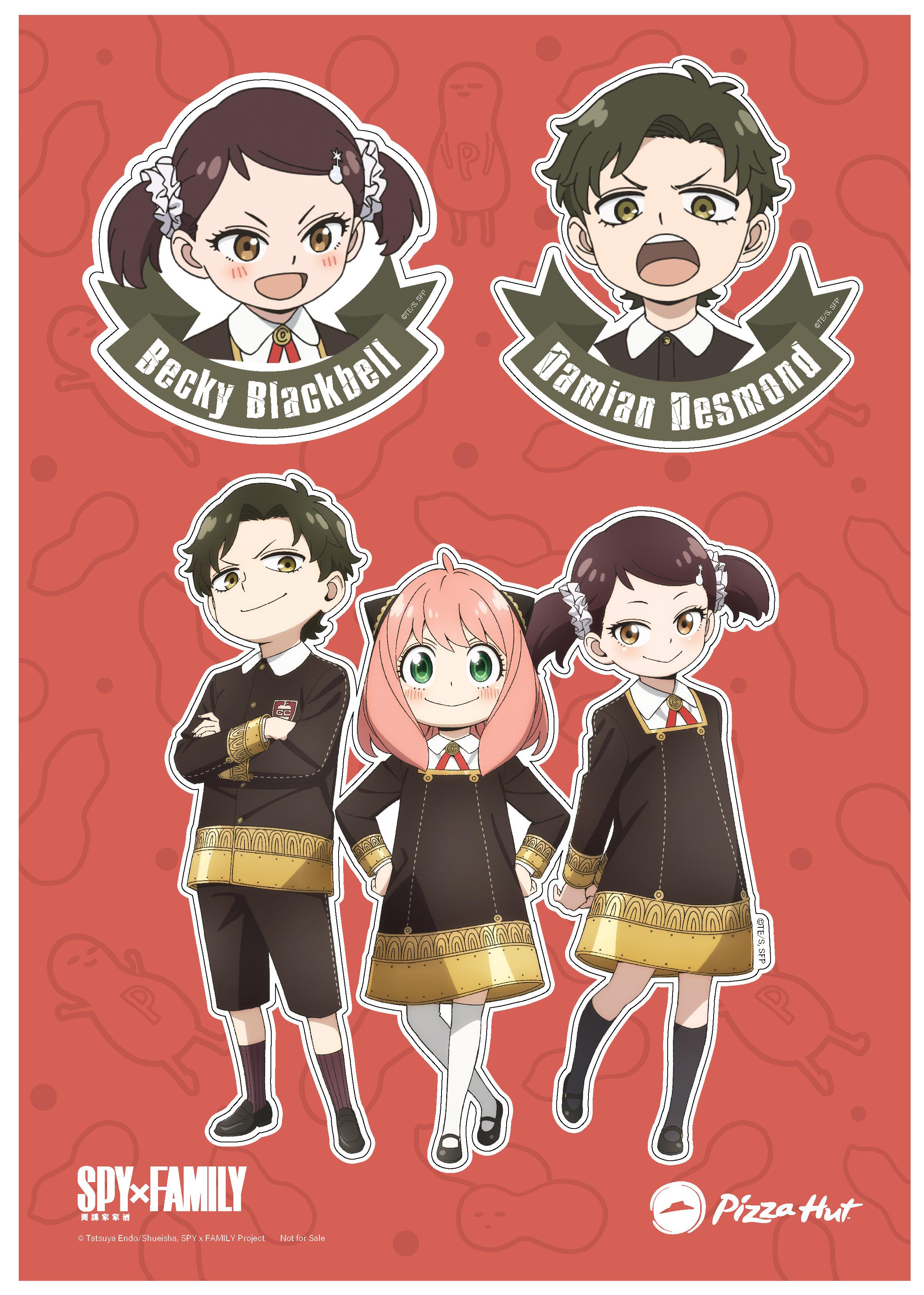 安妮亞、次子達米安與閨蜜貝琪限定貼紙款式|推廣日期:12月9日至12月31日