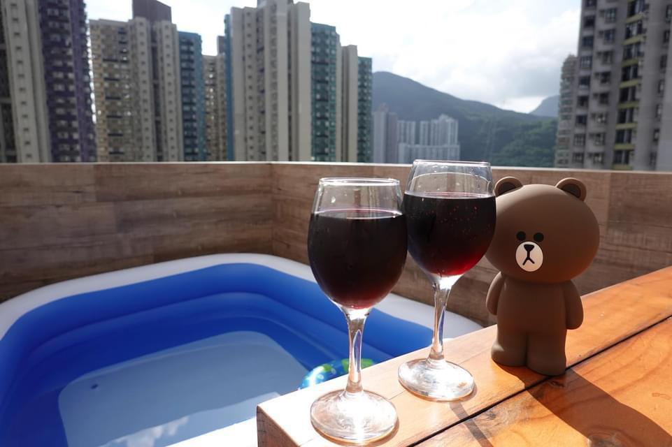 單位附有面積73方呎的小平台。(代理提供)