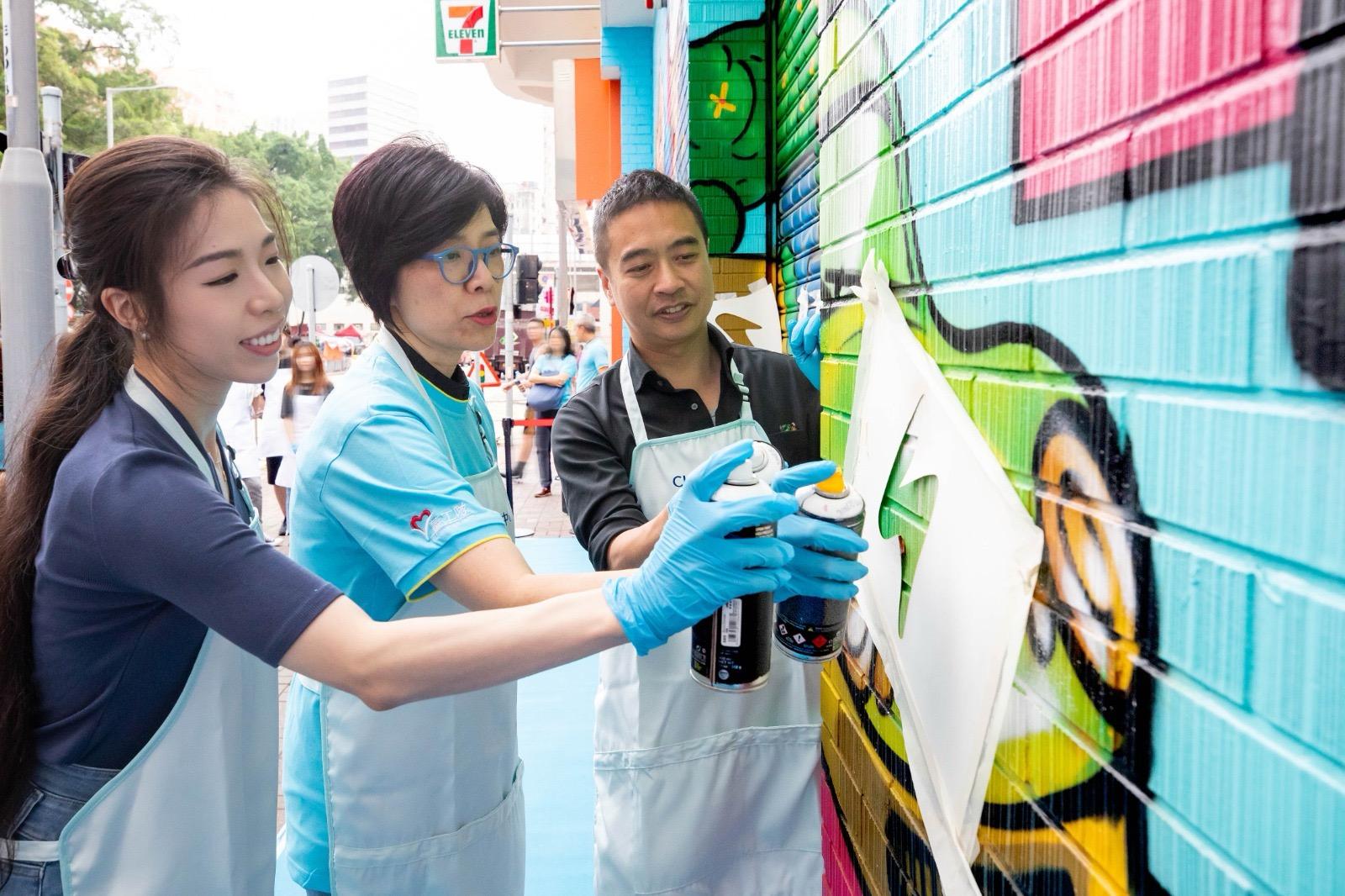 中電與社區合作美化變電站。(中電提供)