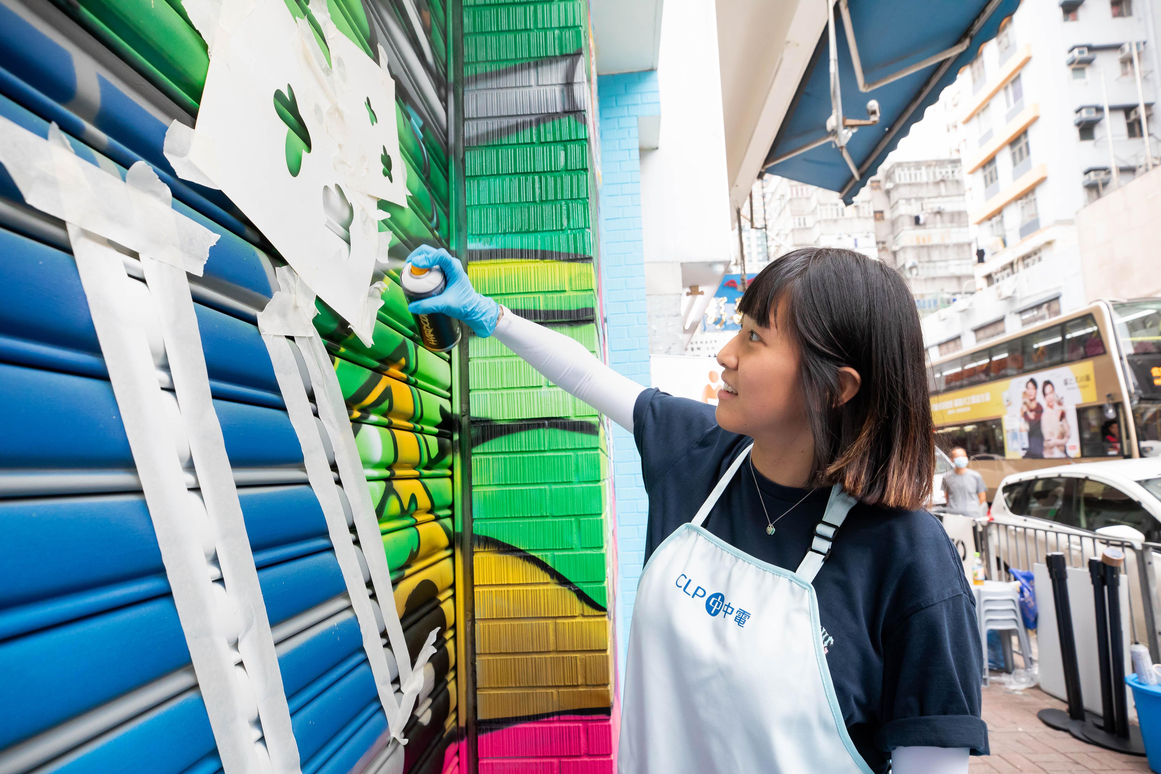 中電與社區合作美化變電站。(中電提供)