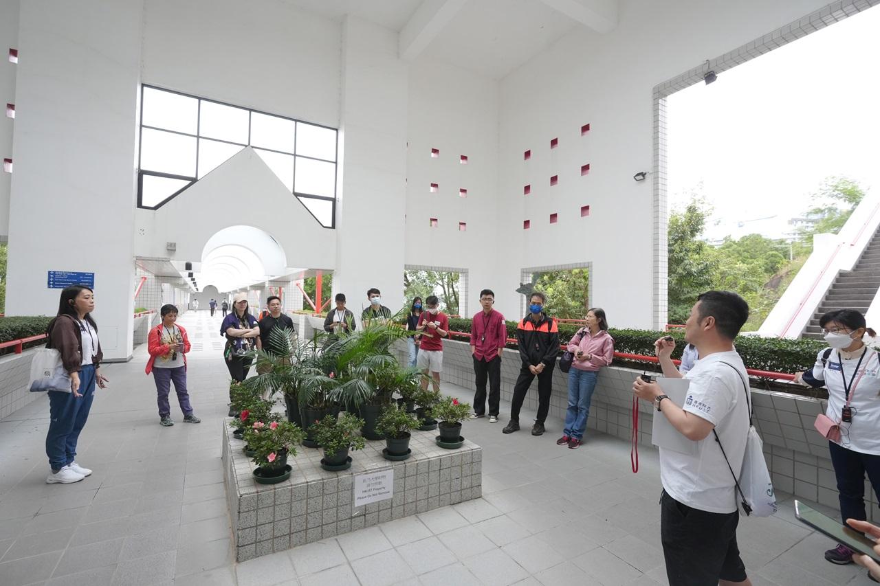 。圖中的景點是智慧石,是位於通住海邊連接橋的方形大石,相傳學生如果能成功跳過智慧石,成績便可「過三爆四」,如跳不過則會因成績退步而被踢出校。