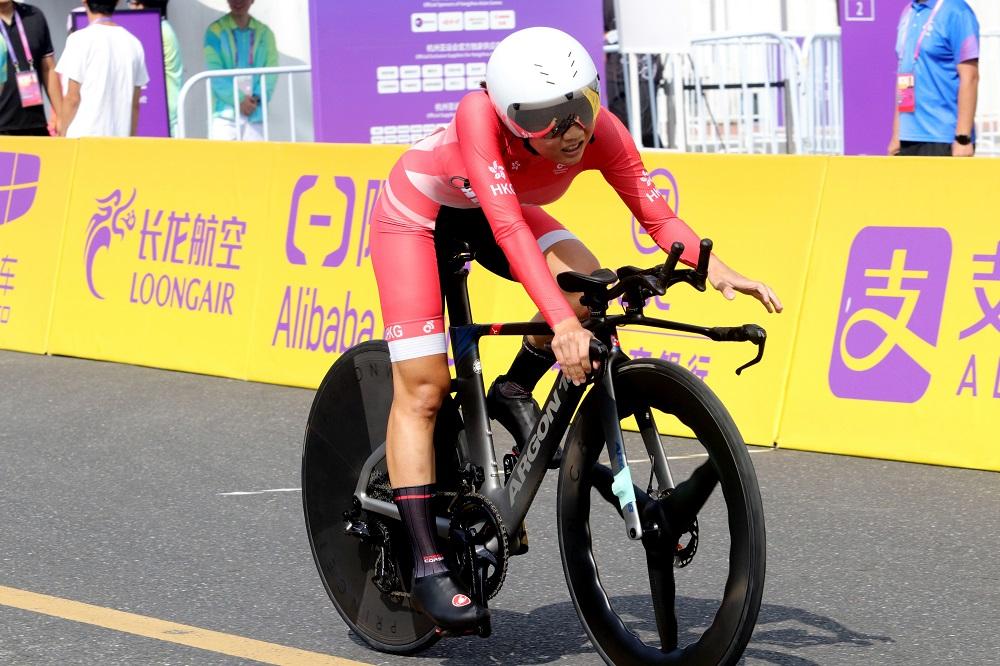 香港單車代表梁穎儀。(港協暨奧委會圖片)
