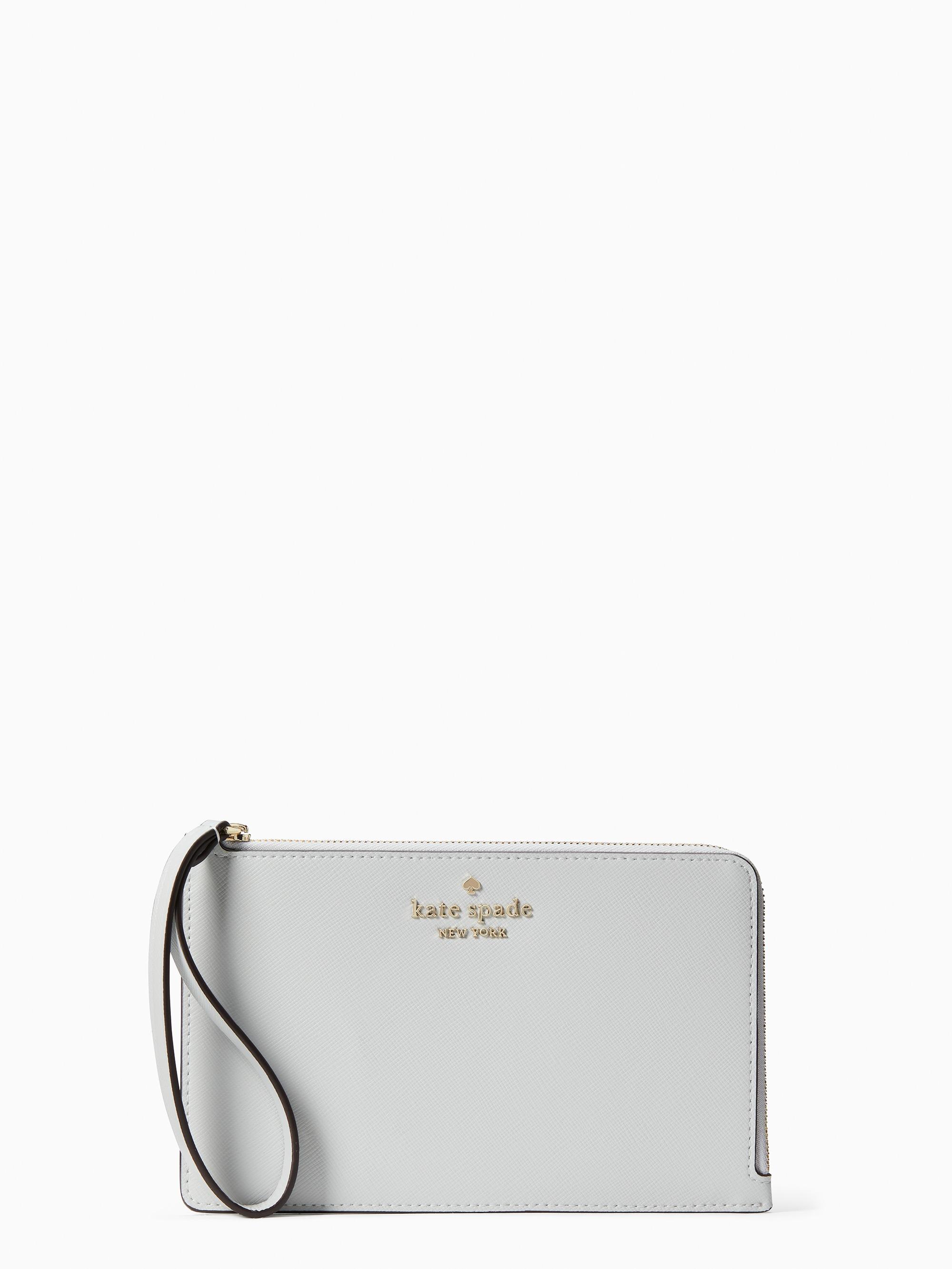 SOGO Thankful Week 2023推介|kate spade STACI SAFFIANO LEATHER MEDIUM L-ZIP WRISTLET WALLET $690(原價$1,750)