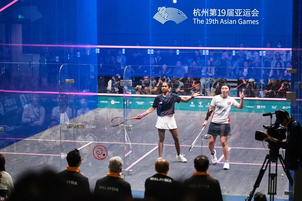 陳善鈺在女單決賽獲銀牌。(港協暨奧委會圖片)