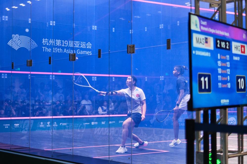 陳善鈺在女單決賽獲銀牌。(港協暨奧委會圖片)