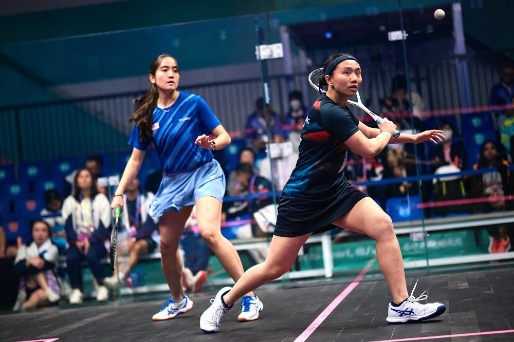 陳善鈺在壁球女單復仇成功。(港協暨奧委會圖片)