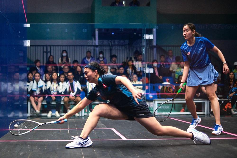 陳善鈺在壁球女單復仇成功。(港協暨奧委會圖片)