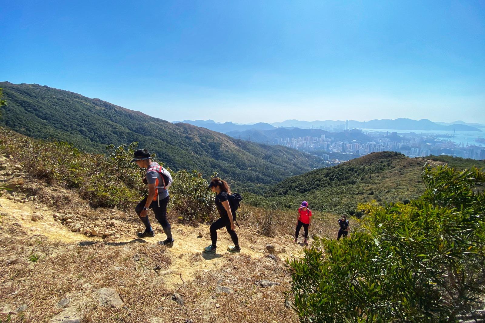 大帽山行山丨響石脊後半段的山路斜度高,需要一定體力