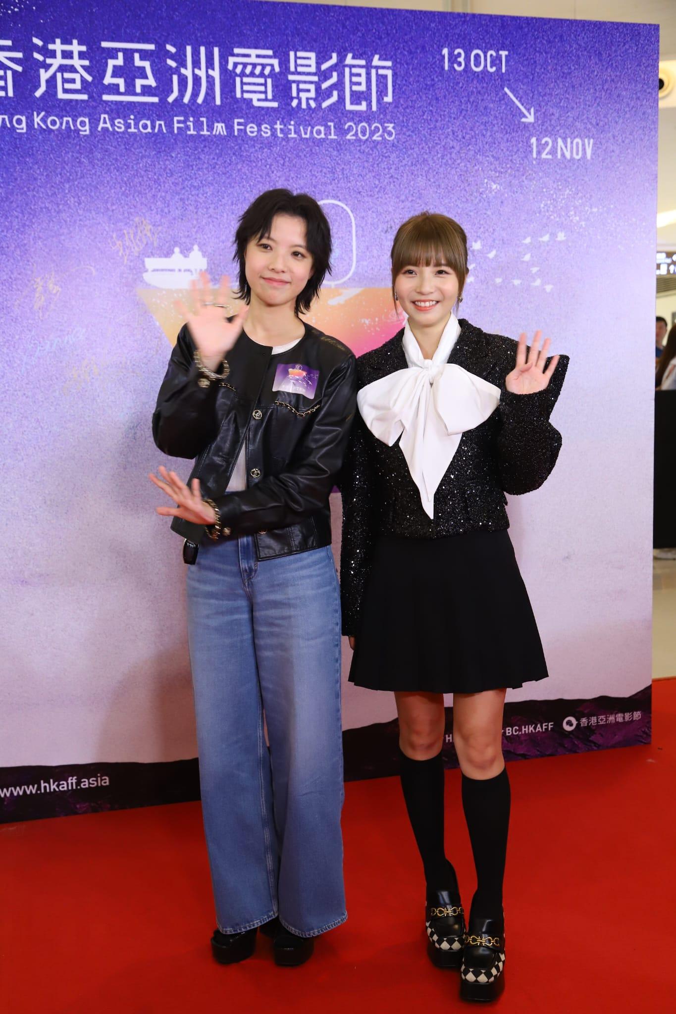 鍾雪瑩和吳冰擔任香港亞洲電影節大使。(羅錦鴻攝)