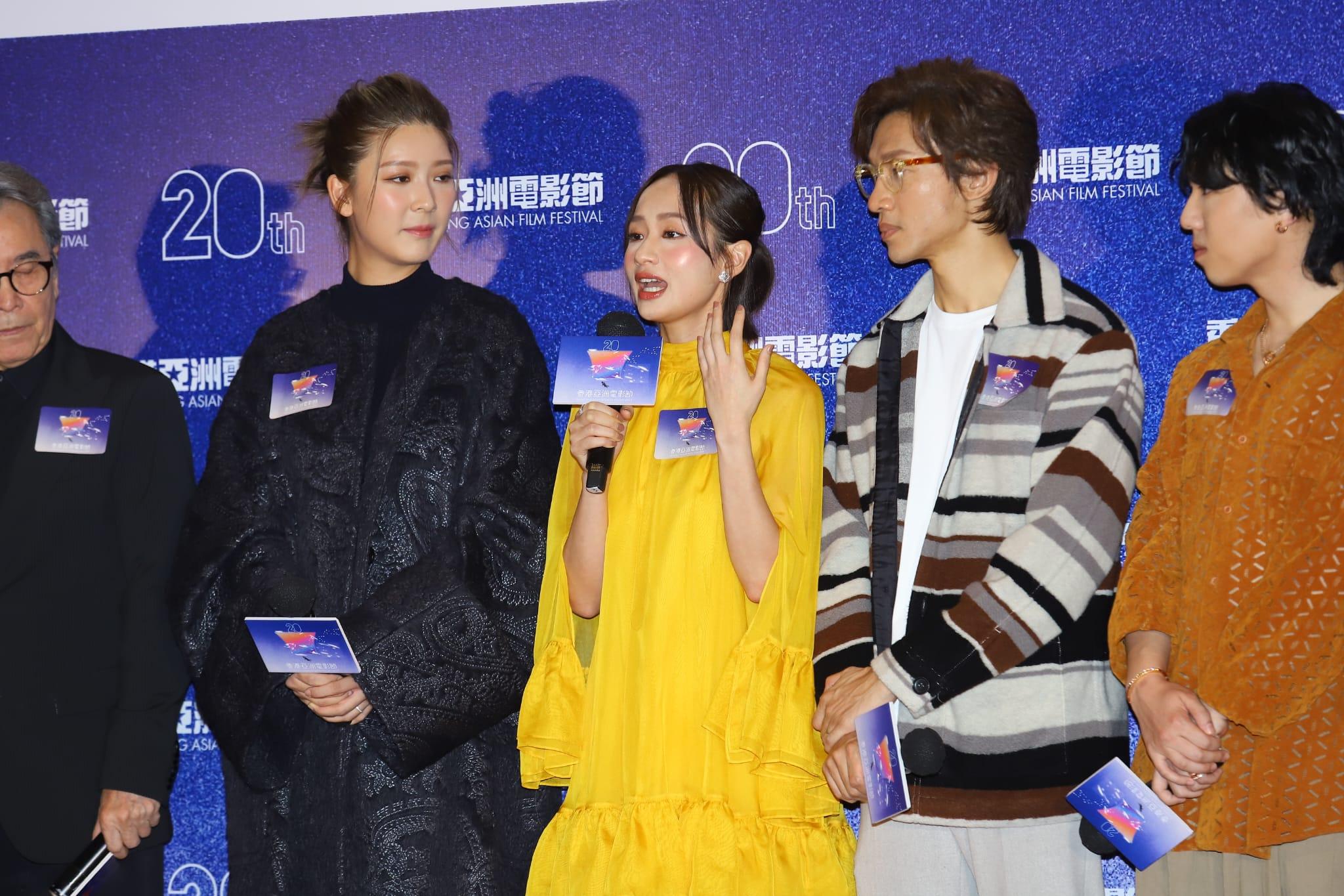 余香凝、梁雍婷出席電影節開幕禮,分享拍攝《白日之下》的感受。(羅錦鴻攝)