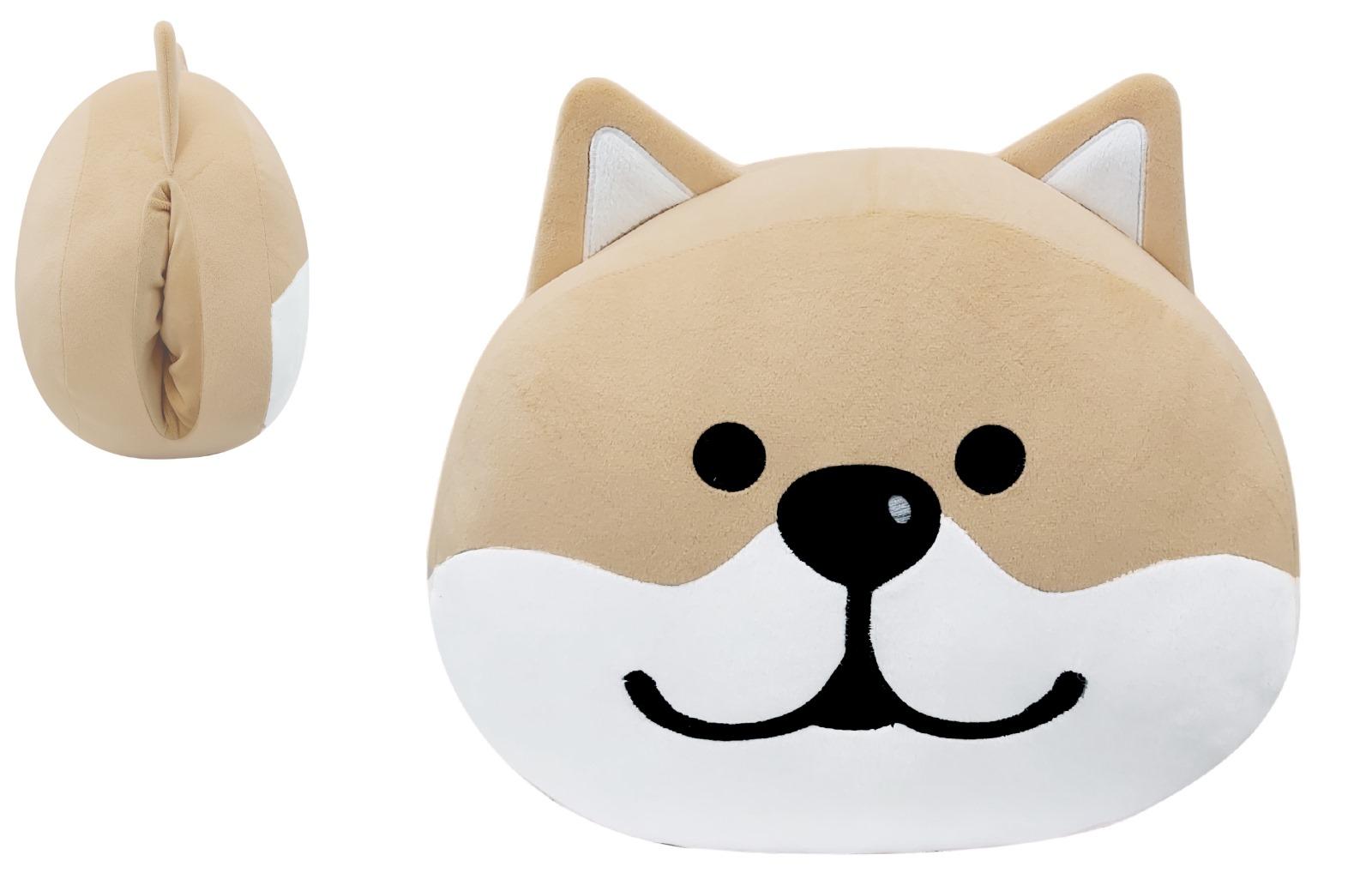 微笑柴犬毛絨暖手抱枕 售價:$160