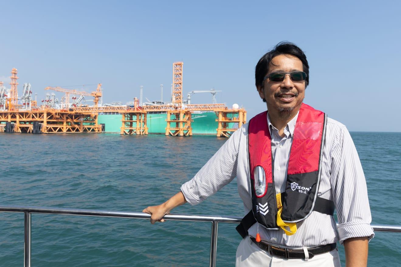 兩電海上液化天然氣接收站投入運作,接收首批按長期供應協議供港液化天然氣。(蘇文傑攝)