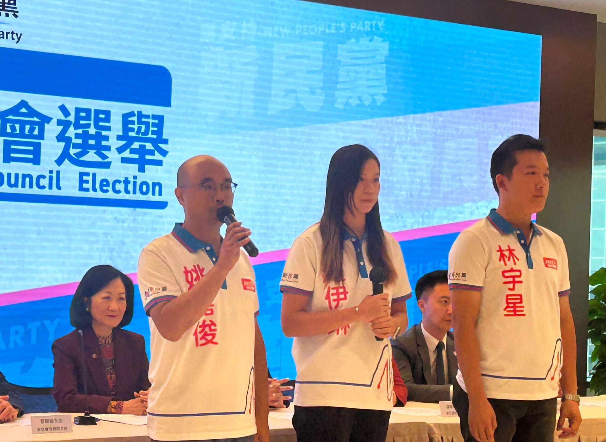 沙田東:姚嘉俊、沙田南:林宇星、沙田北:羅伊琳。(陳芷晴攝)