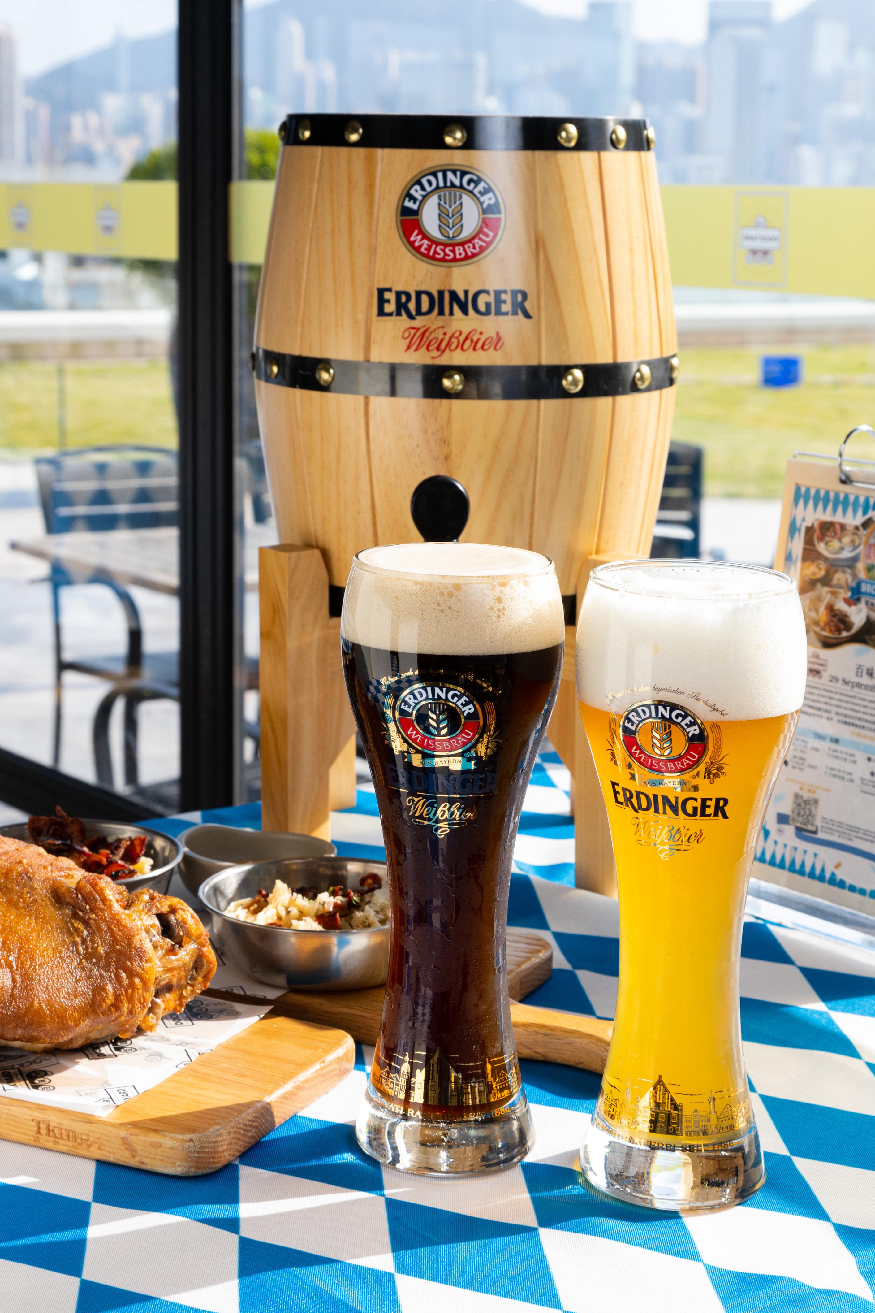 Erdinger Weissbier小麥白啤酒、Erdinger Dunkel小麥黑啤酒及多款傳統德國美食。