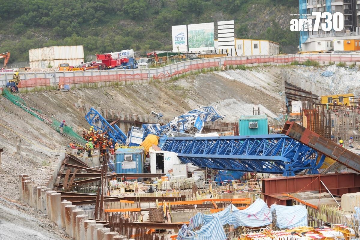 精進建築一個安達臣道地盤,去年9月發生天秤倒塌的致命工業意外。(資料圖片/陳奕釗攝)