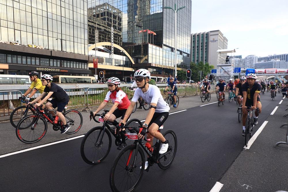 香港單車節今日再展開。(中新社)