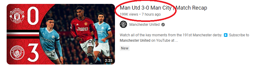 英超|曼聯官方YouTube精華誤稱贏曼城3:0 球迷抽水斥發夢