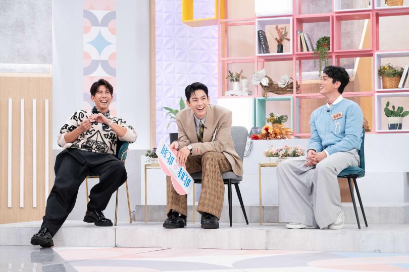 修杰楷(左起)、林柏宏、劉俊謙日前至《小姐不熙娣》擔任來賓。(圖/東森綜合台 提供)