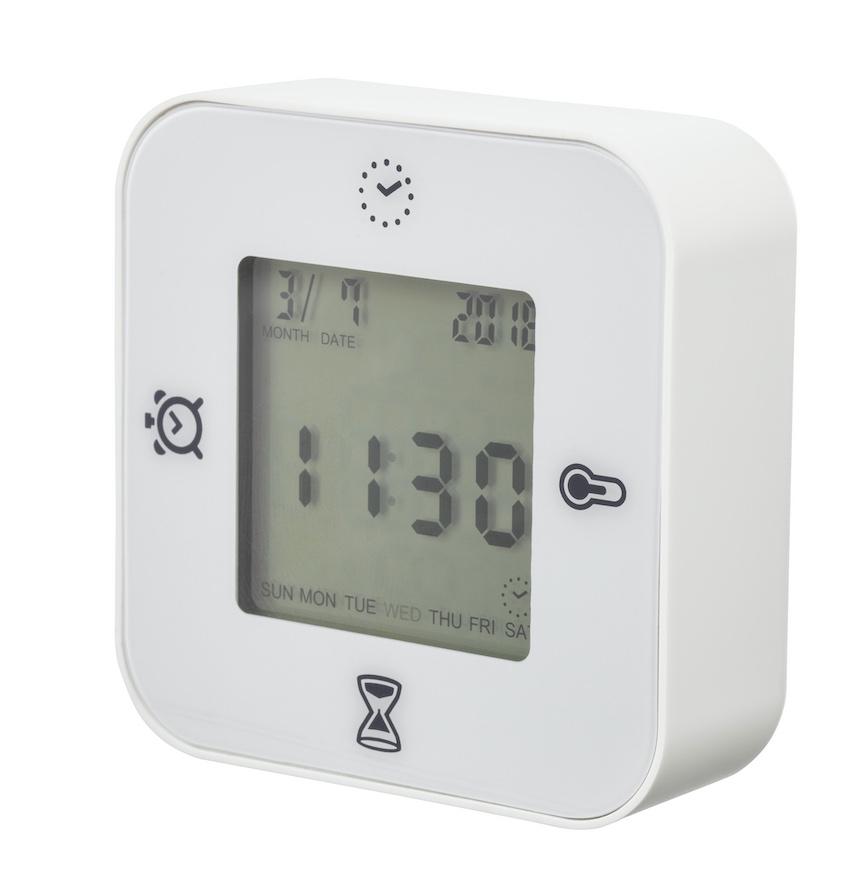 雙11優惠|IKEA 再創低價 KLOCKIS 時鐘溫度計鬧鐘計時器, 白色 HKDMOP $49.9 優惠價 HKDMOP $43.9
