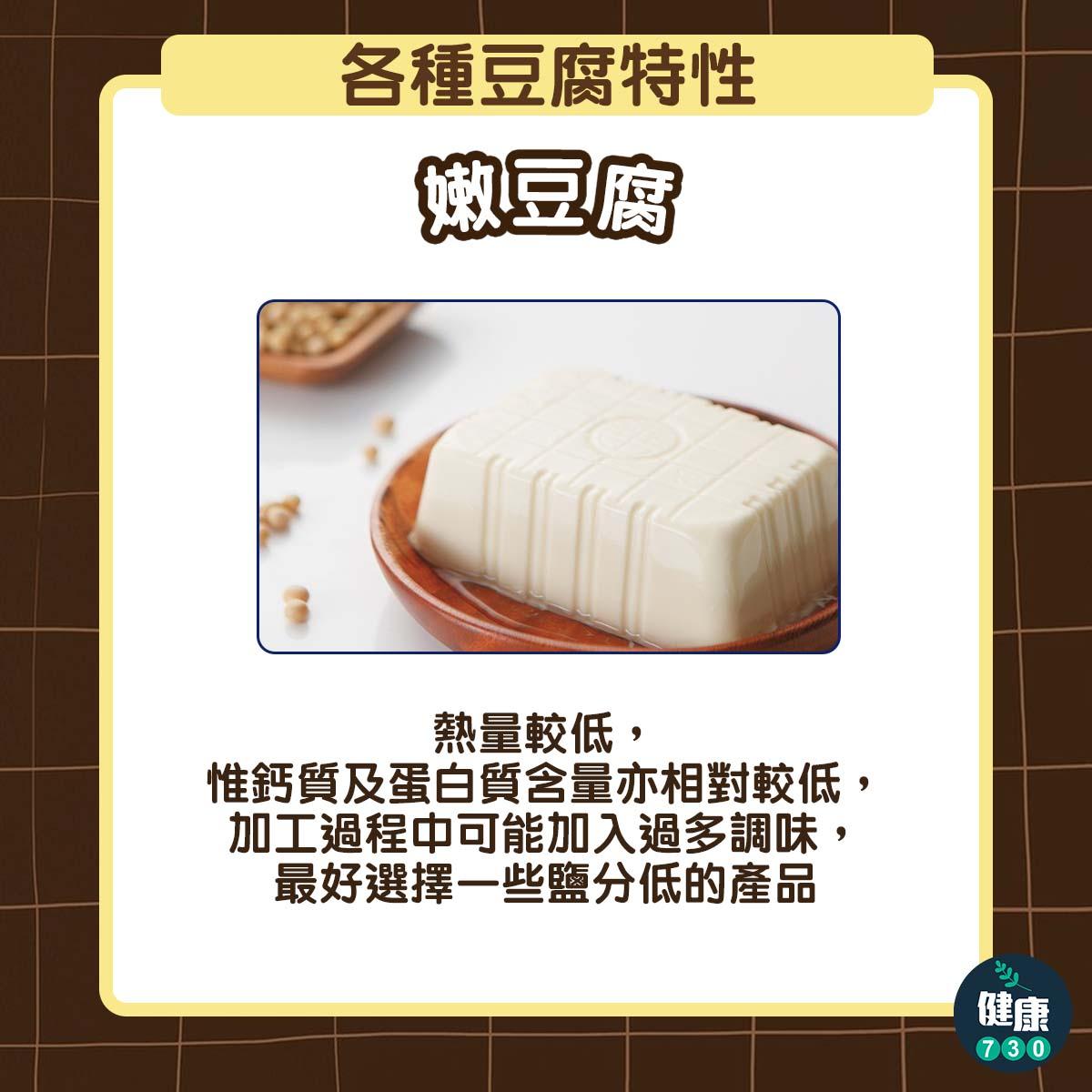 7種豆腐的特性、成分和熱量