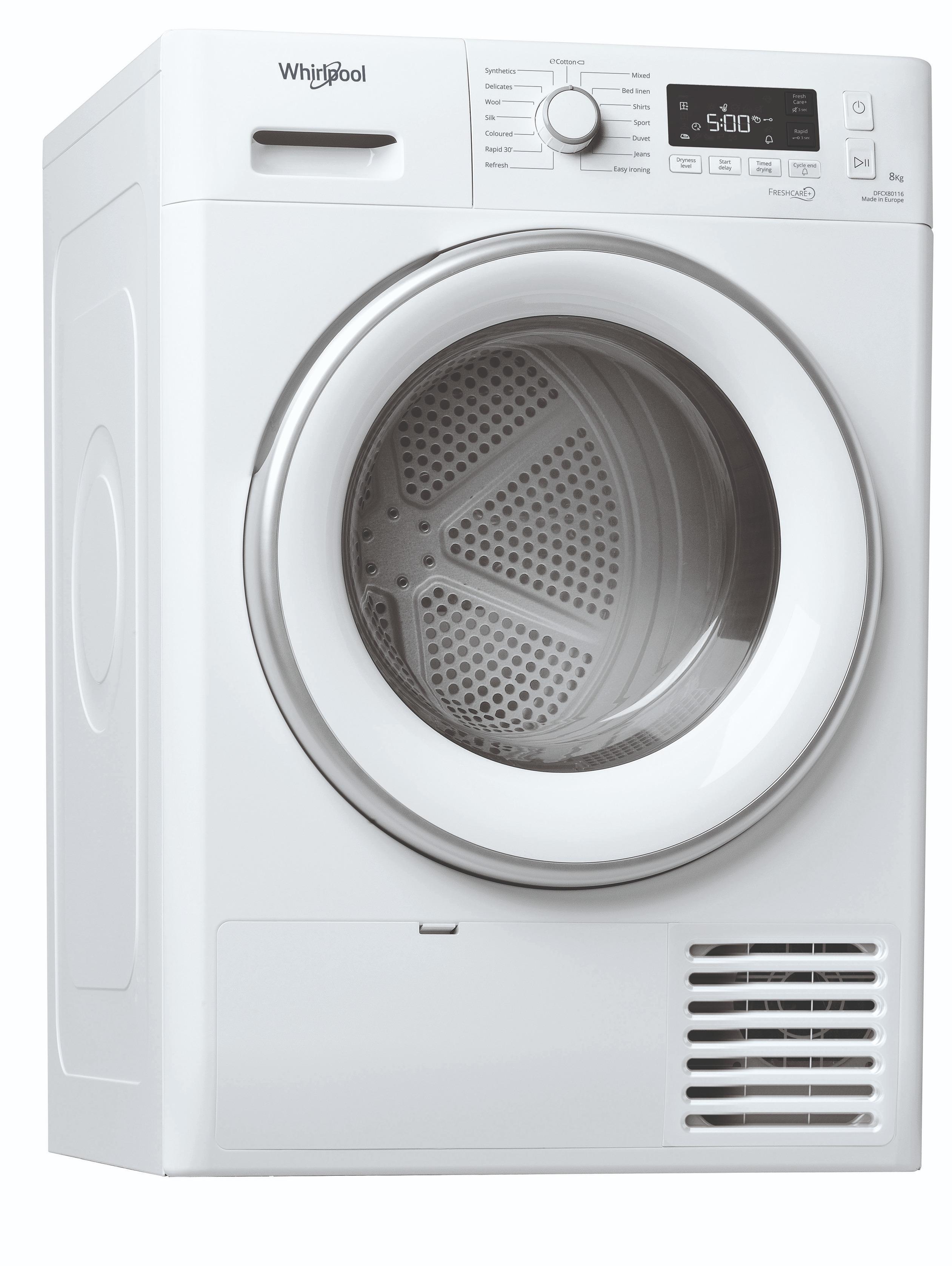 惠而浦網上商店W-Mall年終陳列開倉 冷凝式乾衣機8公斤 (DFCX80116)建議零售價$7,998、開倉陳列價$2,990、數量5