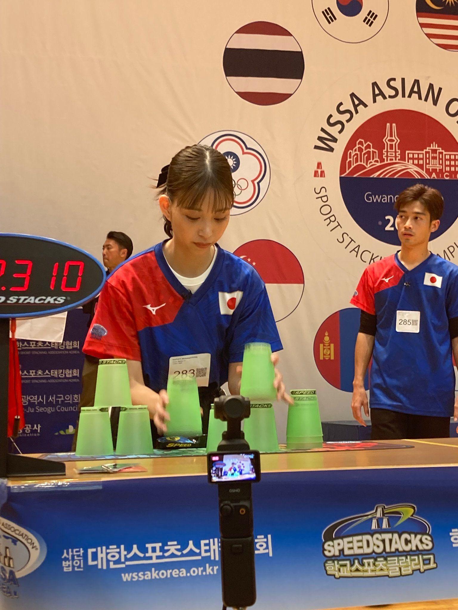 森川葵挑戰南韓舉行的「2023競技疊杯亞洲錦標賽」,為自己增添獎牌。