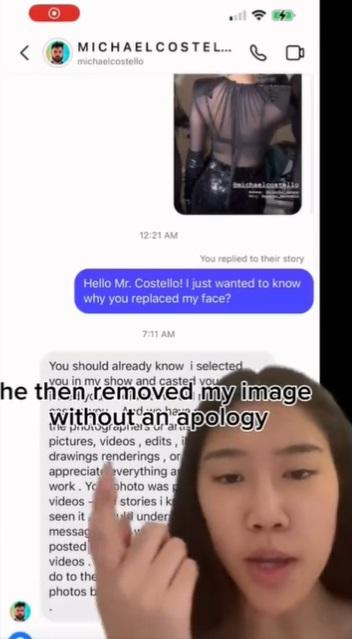 Shereen Wu在TikTok發布影片,力數科斯特洛不是。(互聯網)