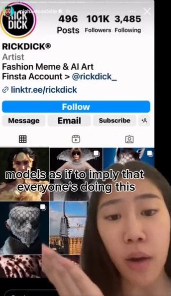 Shereen Wu在TikTok發布影片,力數科斯特洛不是。(互聯網)