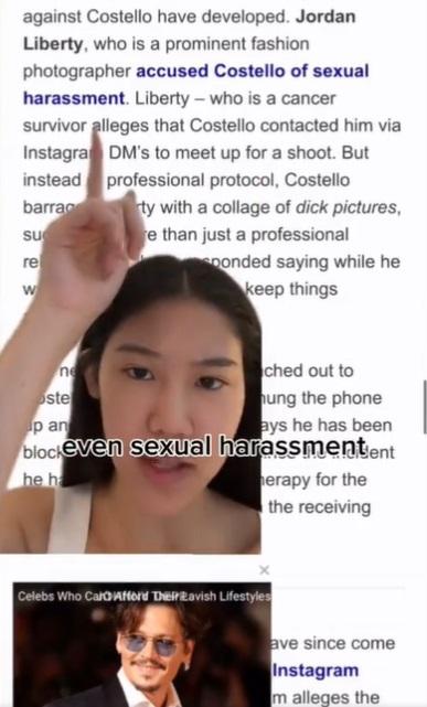 Shereen Wu在TikTok發布影片,力數科斯特洛不是。(互聯網)