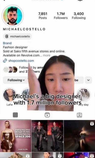 Shereen Wu在TikTok發布影片,力數科斯特洛不是。(互聯網)