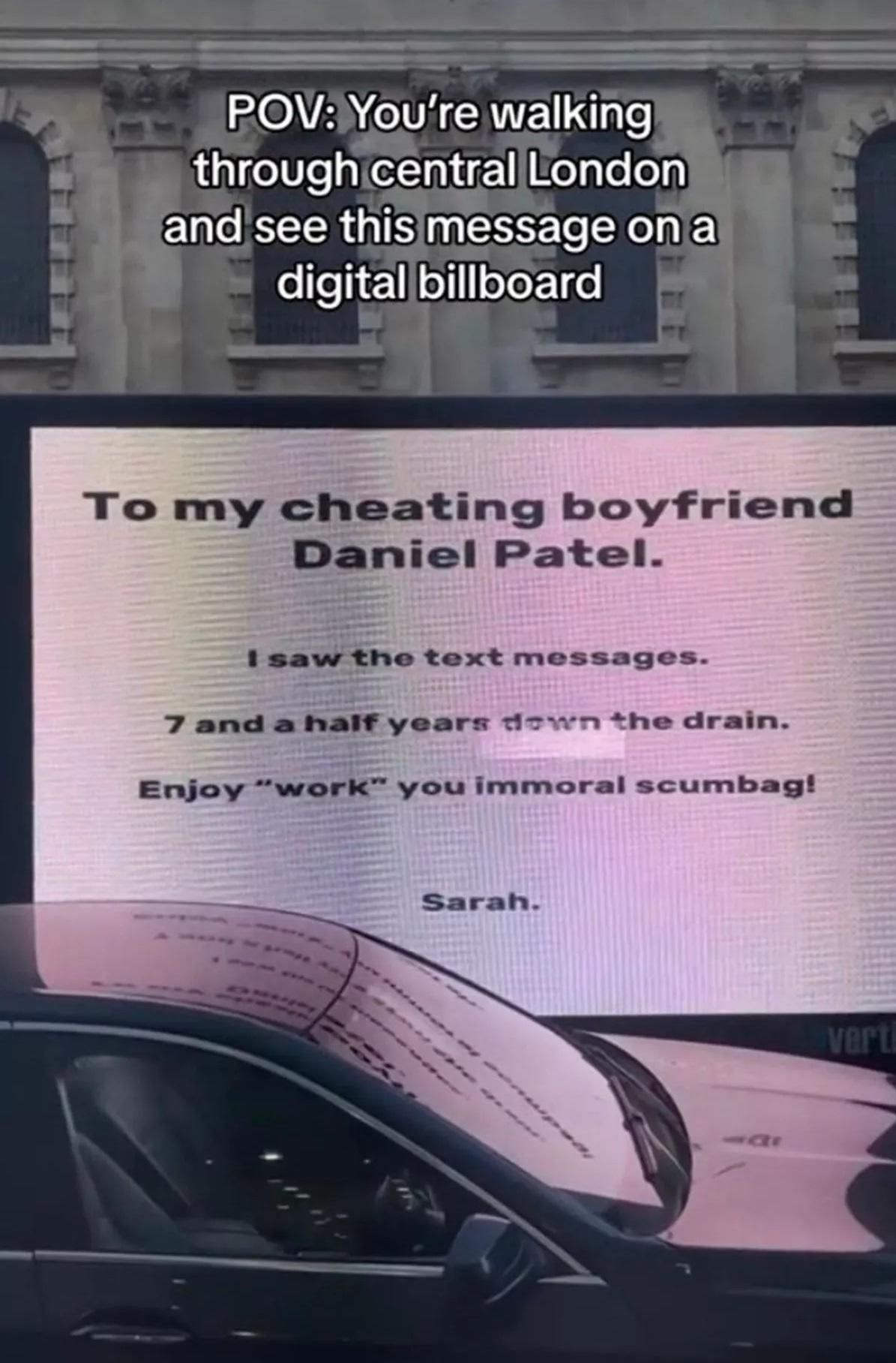 女子以簡單內容數落男友出軌。(互聯網)