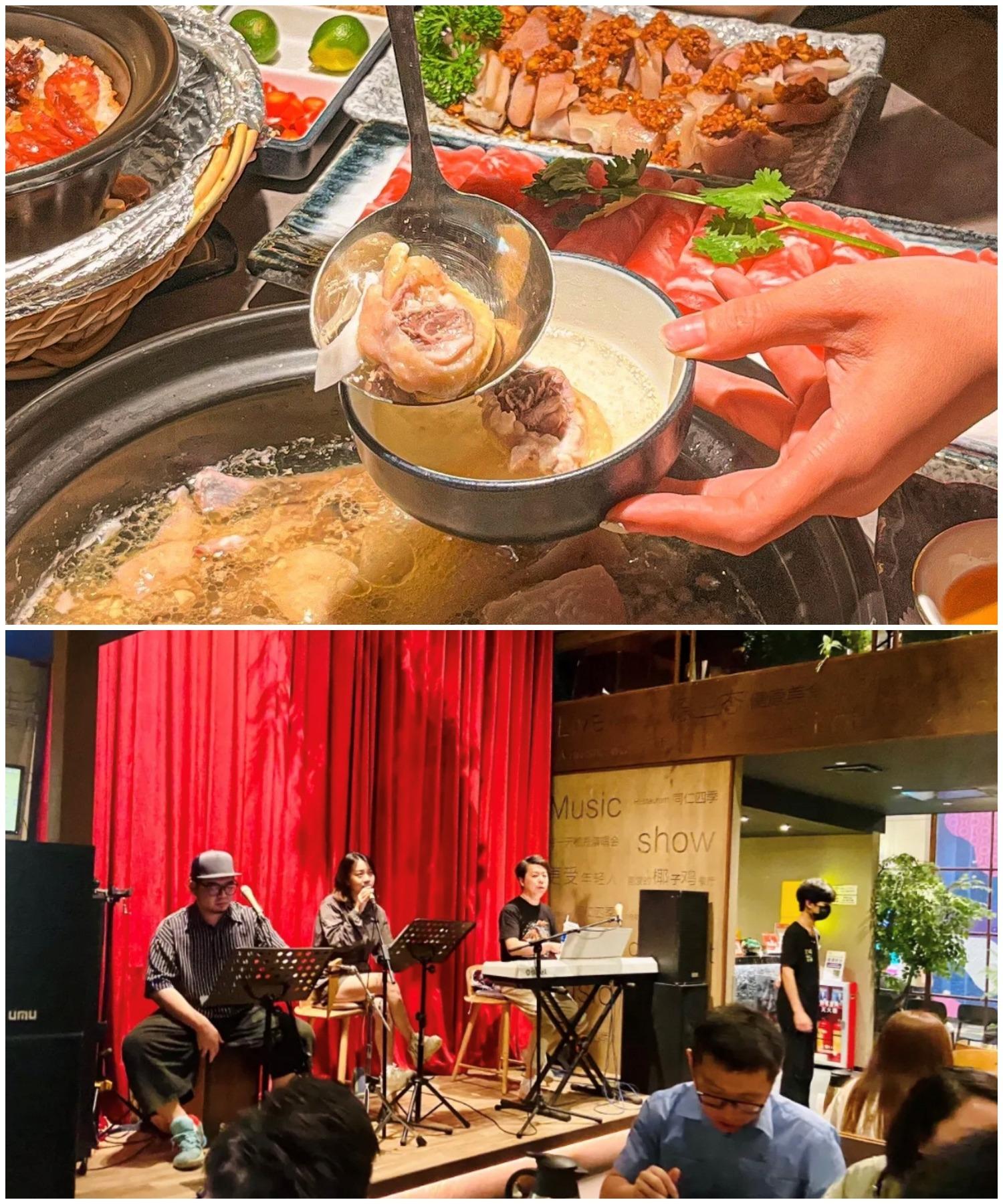 在這裏可以一邊歎美食,一邊聽live音樂,十分享受。(網上圖片)