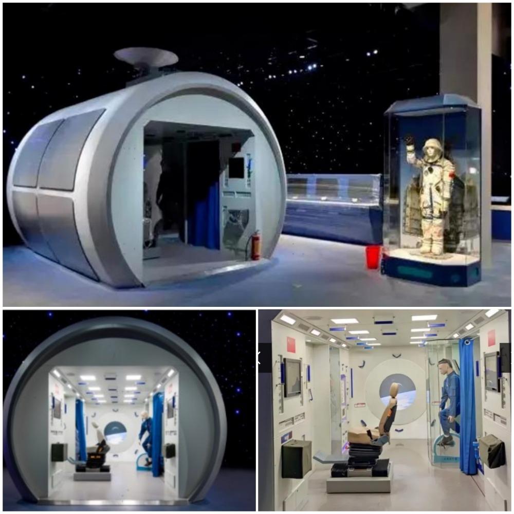 航天太空艙是龍崗科技館的重要展區,小朋友可以入來坐上太空椅,也可以隨意打開各箱子一看究竟。 (圖片來源:諾一媽咪伴娃成長微信)