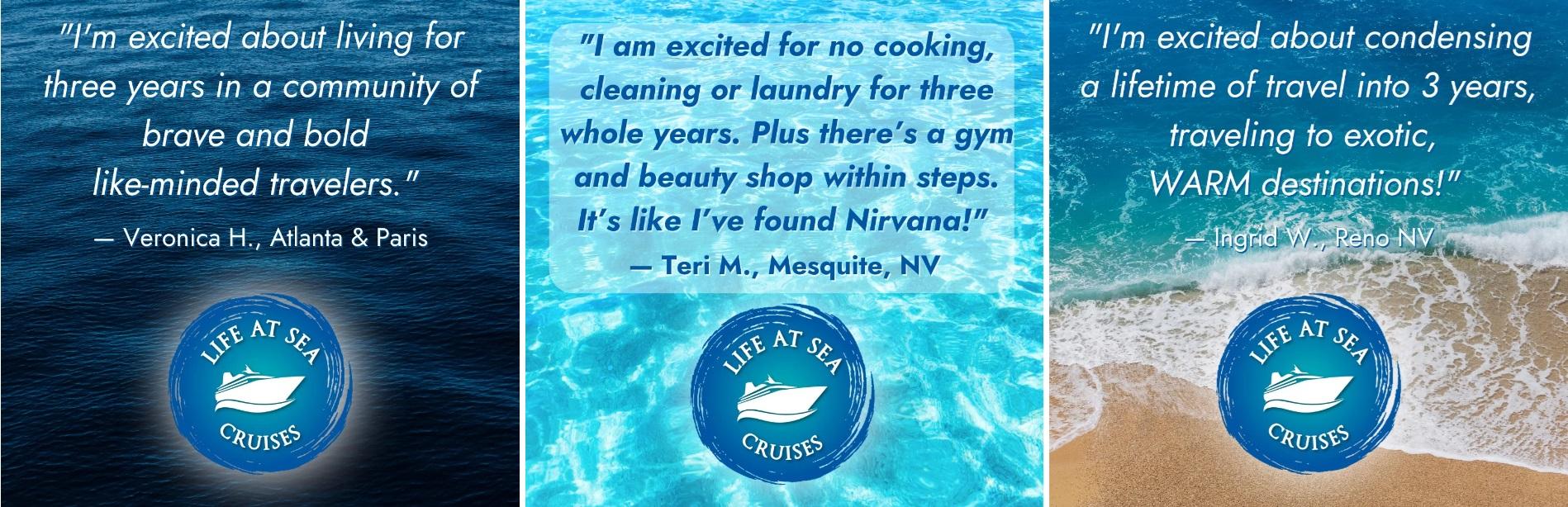 Life at Sea Cruises官網宣傳全新的環遊世界遊輪之旅。(互聯網)