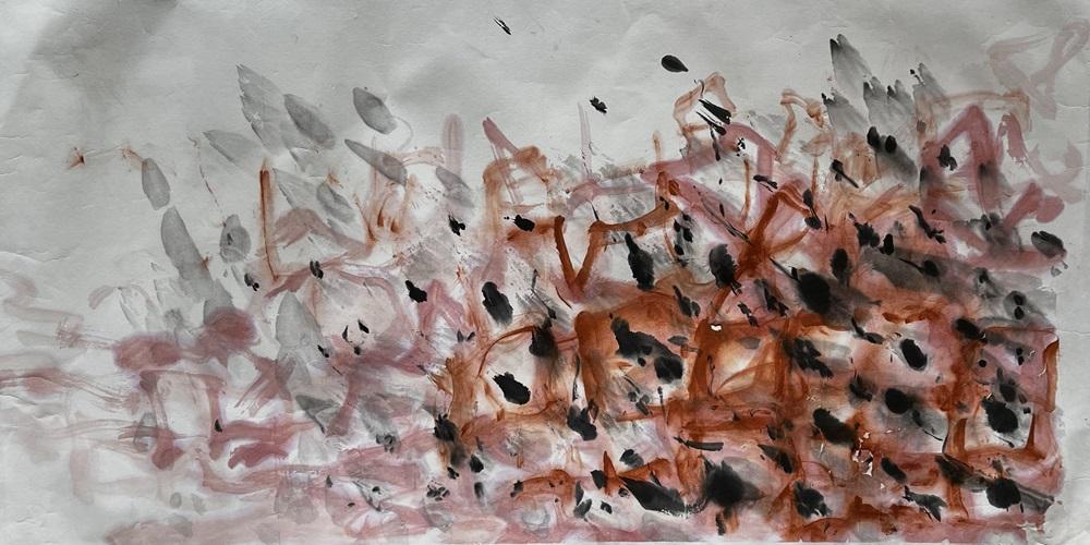 范真將展示五件畫作,包括《巨人之軀》、《風吹生》、《墳墓|永生》、《演化》及《剛柔》。其藝術創作特色主要是通過現場寫生來表現人間的真善美,以獨特的手法演繹東方「色空世界」意境。