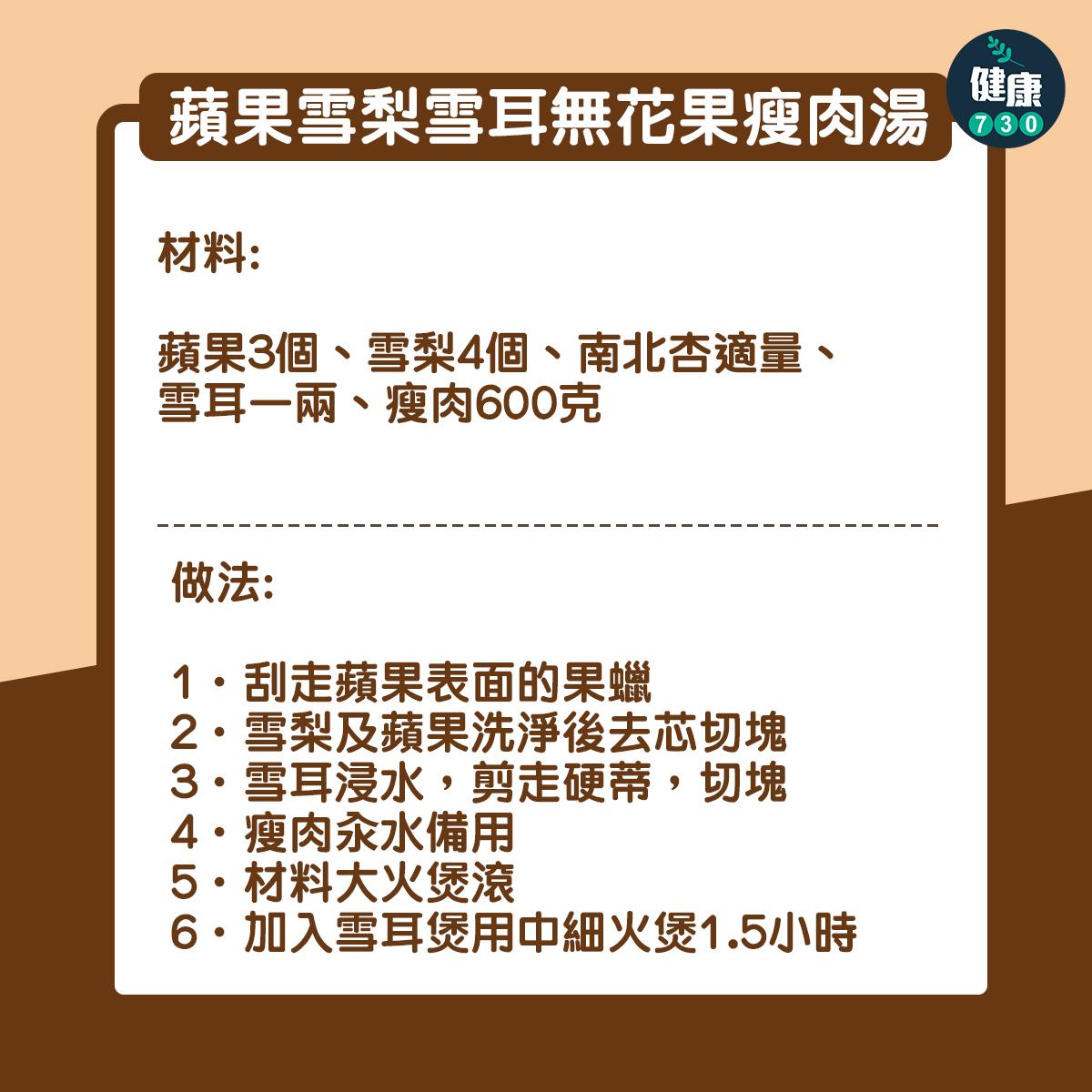 3款秋冬滋潤湯水食譜推介