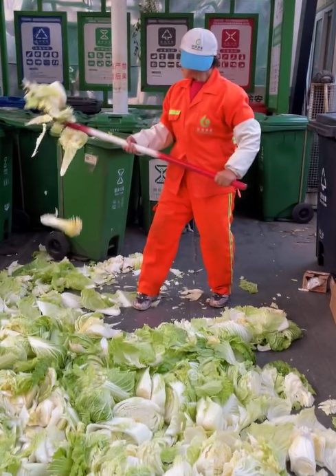 北京垃圾站「回收KPI」為達標 新鮮白菜搗碎當廚餘棄置