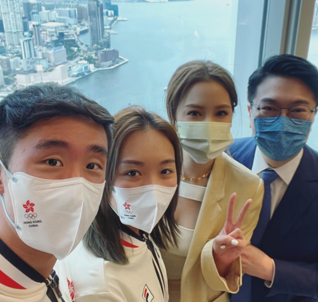 徐子淇早前與謝影雪及鄧俊文合照(徐子淇IG)