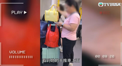 越來越多港人幫襯反向代購外賣,負責送貨的人士就最開心,只因他們可以賺取的金錢又再提高。(圖片來源:TVB《東張西望》截圖)