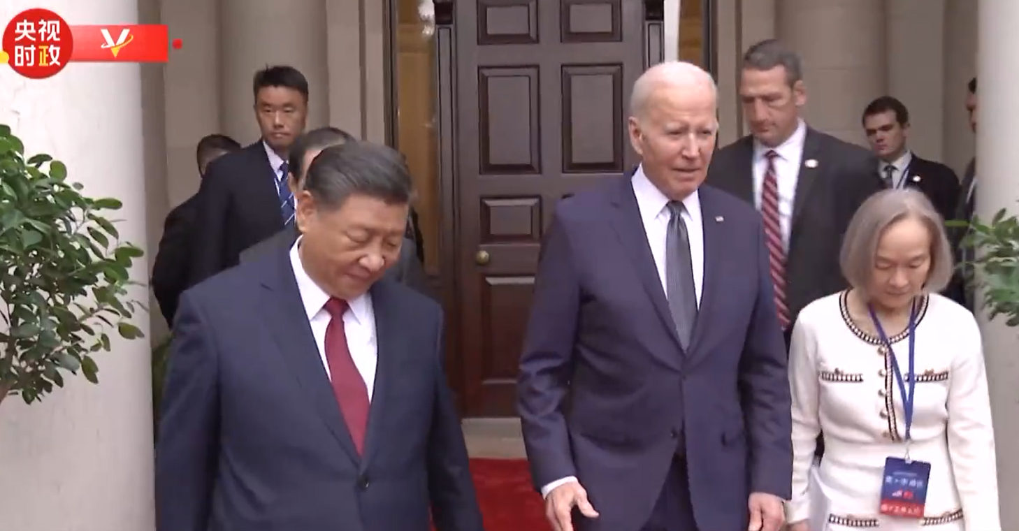 拜登視察習近平專用座駕 大讚「紅旗」轎車:beautiful(央視畫面)