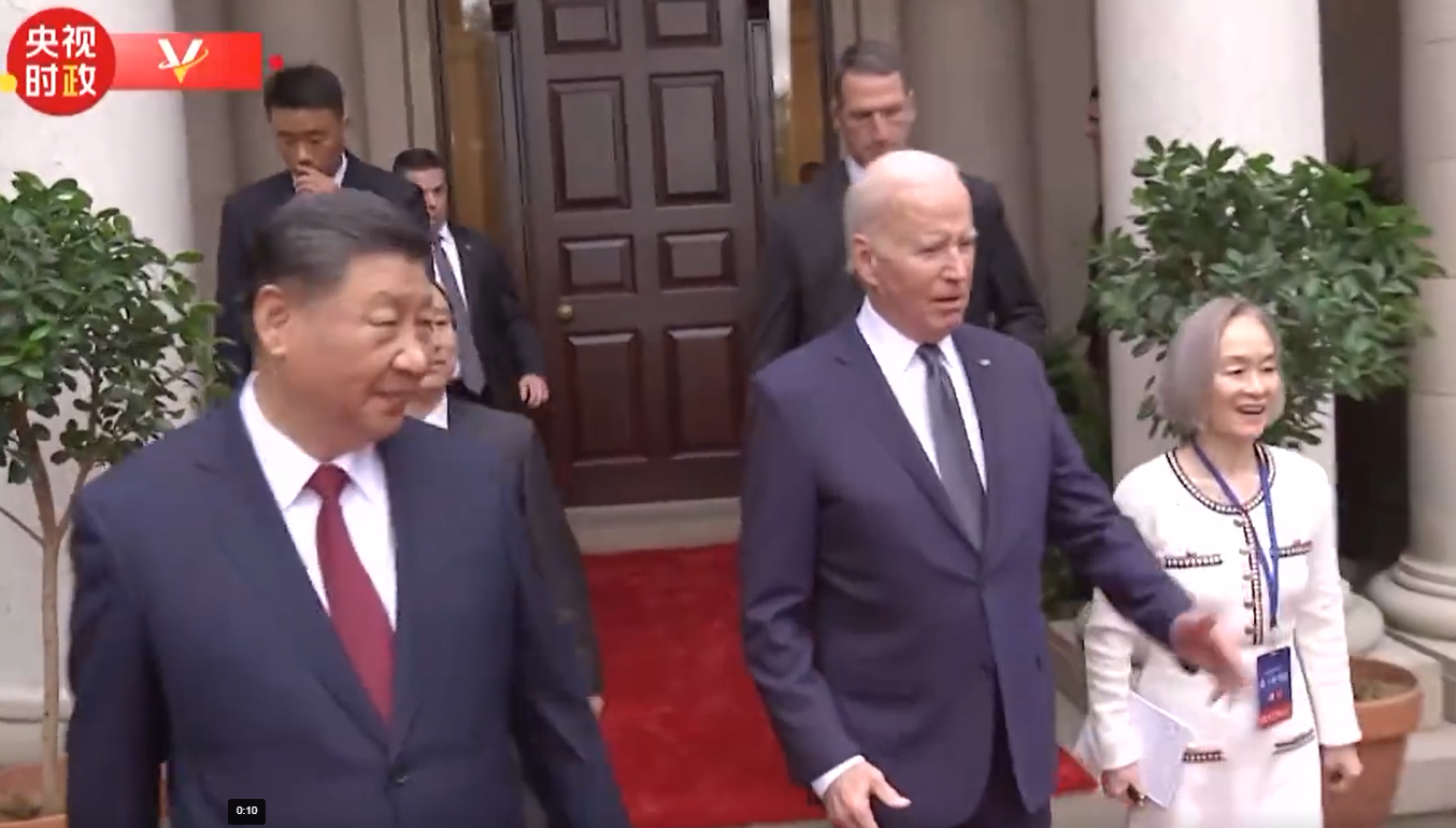 拜登視察習近平專用座駕 大讚「紅旗」轎車:beautiful(央視畫面)