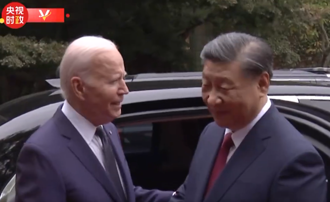 拜登視察習近平專用座駕 大讚「紅旗」轎車:beautiful(央視畫面)