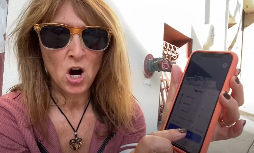 Jo Kesse利用應用程式叫車後,的士在5分鐘後抵達