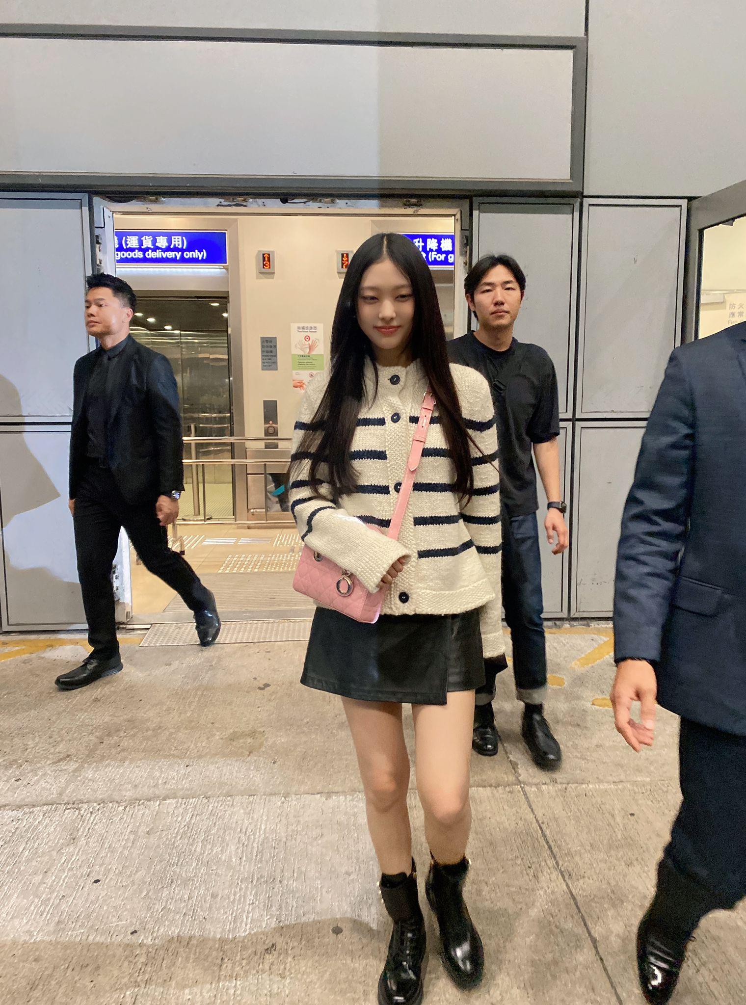 NewJeans成員Haerin首度襲港,獲邀出席今日假尖沙咀舉行的活動。