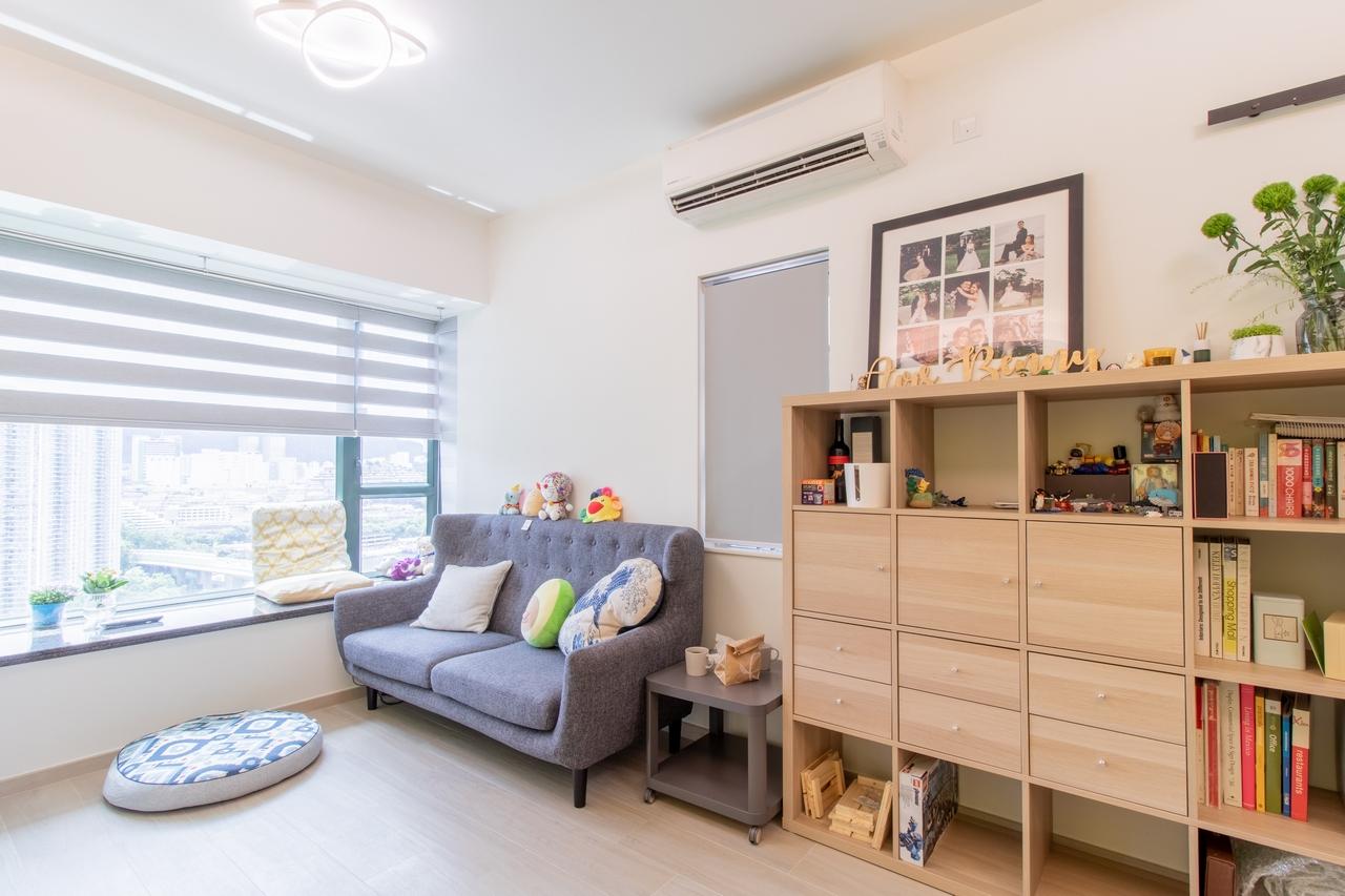 全屋主要用了簡潔明亮的白色與自然木色系